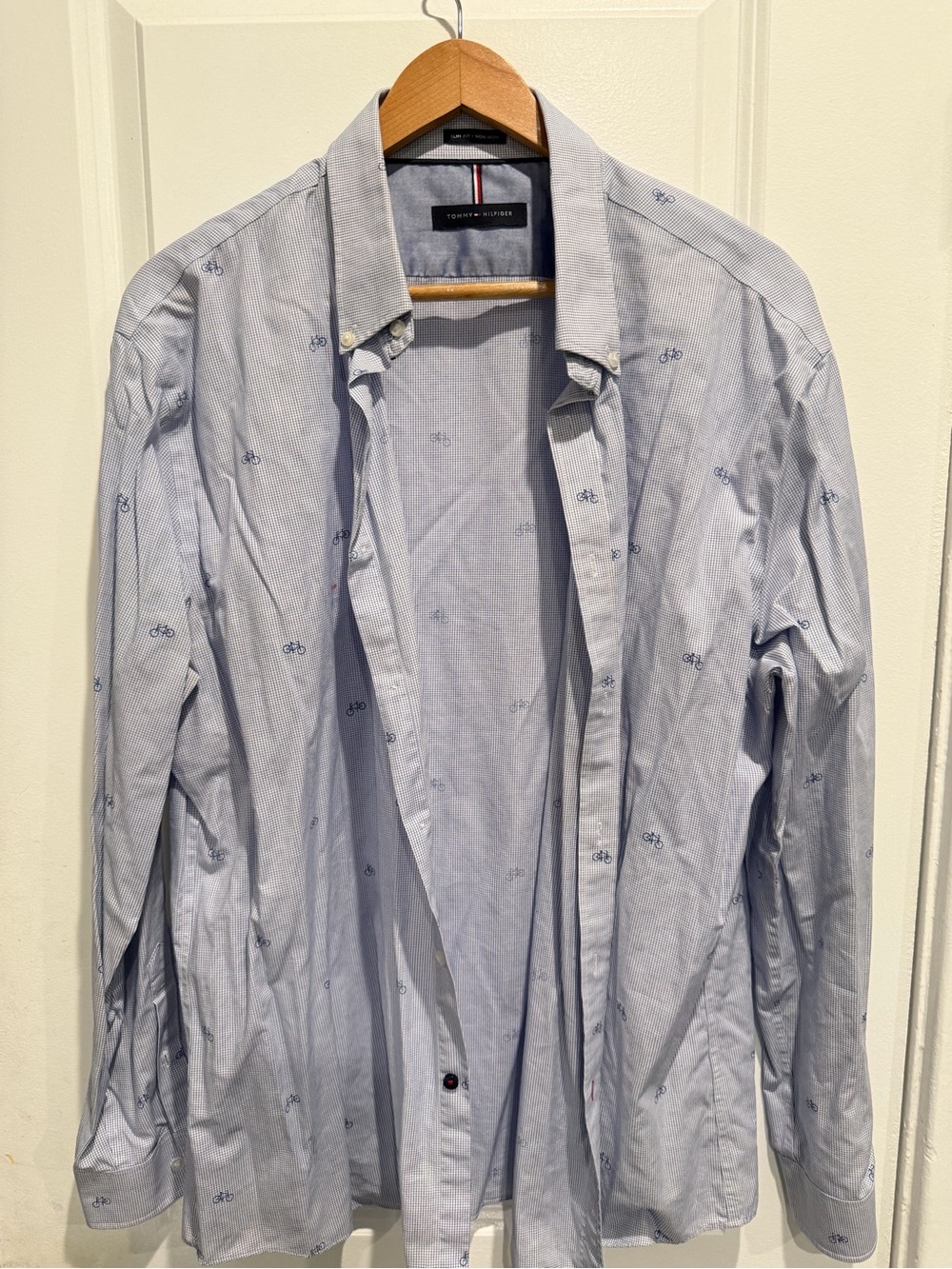 Tommy Hilfiger Light Blue Printed Men's Shirt Jacket